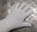 White Waffle Gloves Liners UK Made Size Small / Medium NEW