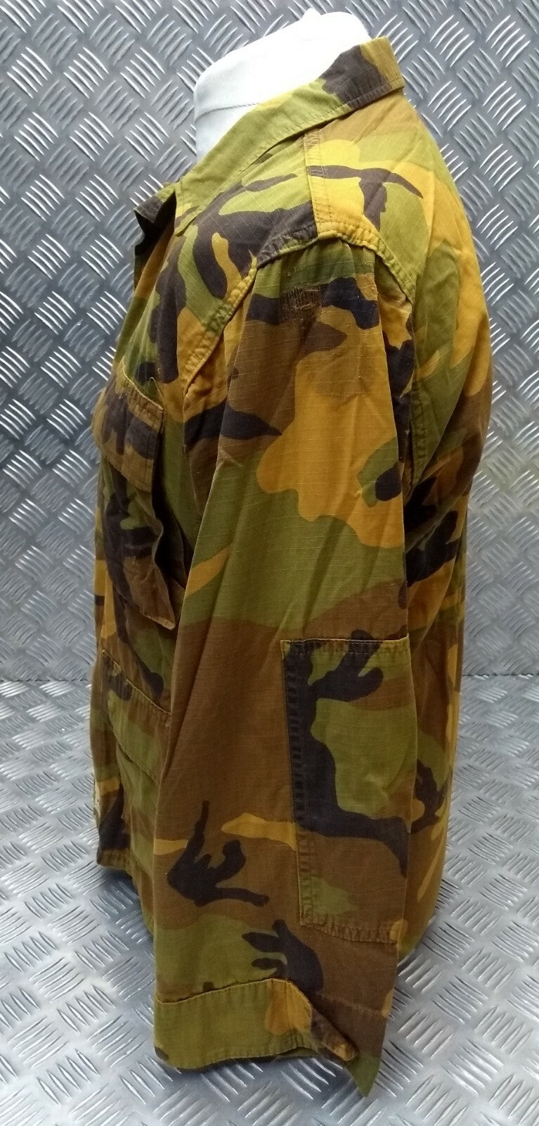 U.S Vintage Lightweight Rip Stop Camo Jacket Over Dyed Genuine U.S.