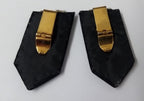 SNR Rank Gorgets Black Velvet & Silver Cord Detail For Senior Officers Uniform