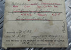 Genuine 1952 Vintage British Army Inspectorate of Stores Metal Badge Sample Card