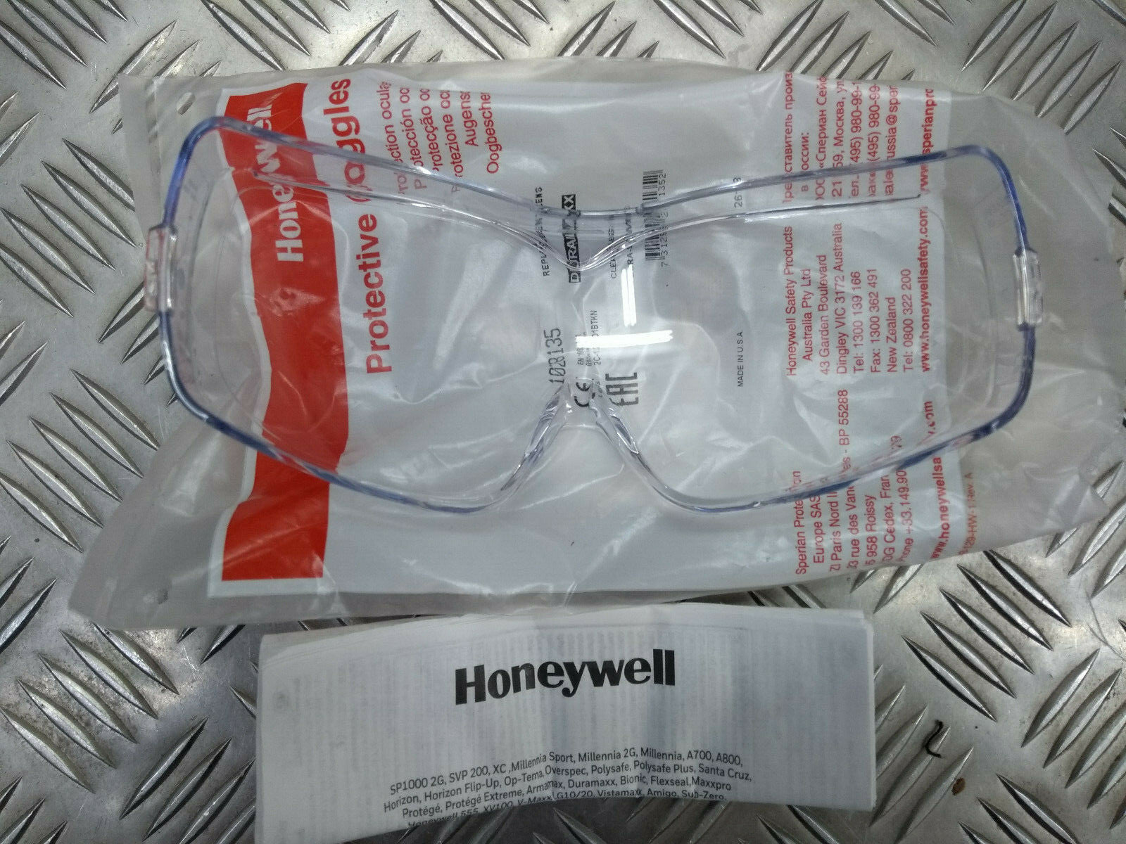 Honeywell Protective Flight Deck Goggles Clear Spare Lenses Pack of 2