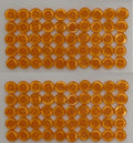 Buttons 100 Vintage 4 Hole Shirt / Shank Anchors Pearlesque Orange 10.9mm NOS