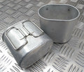 Genuine M84 Type Swiss Military Issue Metal Billy Can Aluminium Mugs X2 EBYT85