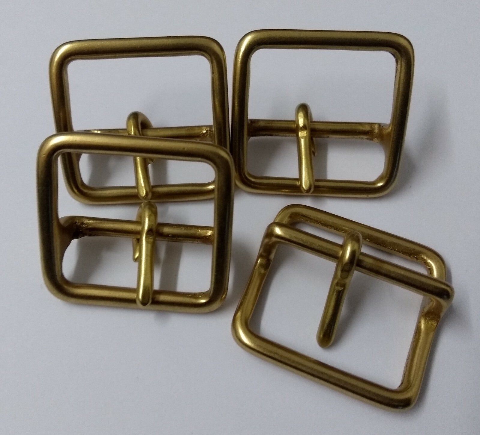 Mil-Spec Horse Guards & H Cav Brass 1" Bridle Buckles 2 Pairs STD29