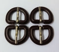 Genuine British 3/4" Stable Belt Bound D Ring Prong Buckle 2 Pair STD36