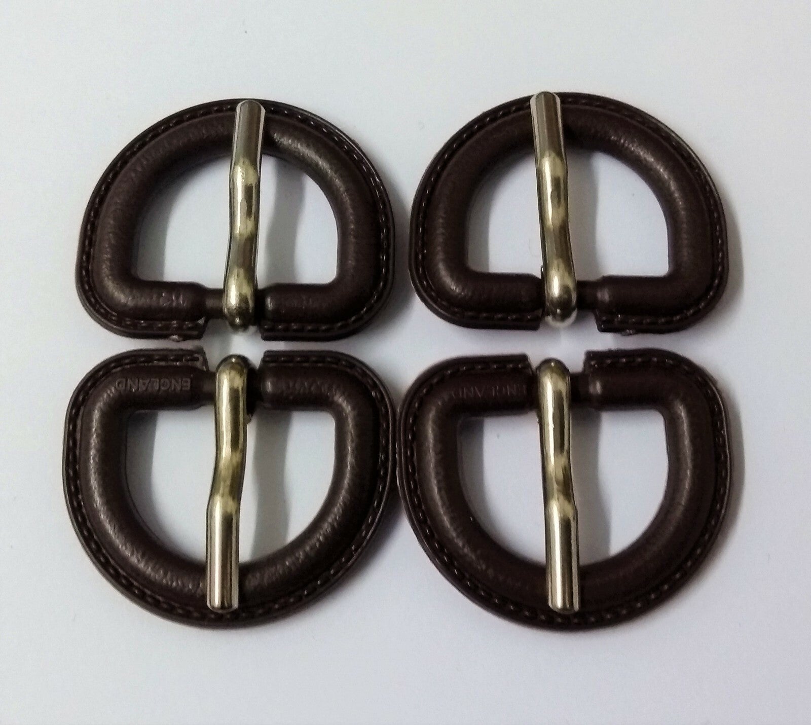 Genuine British 3/4" Stable Belt Bound D Ring Prong Buckle 2 Pair STD36