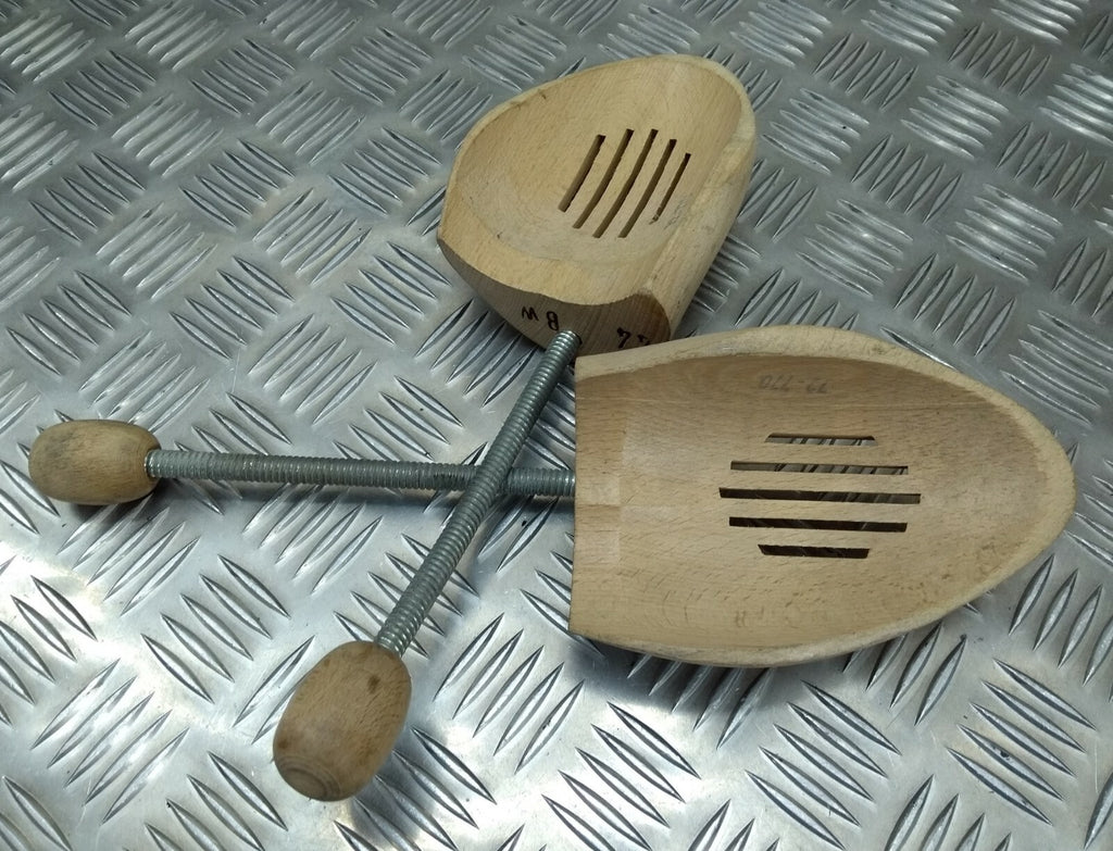German Issue Wooden Shoe Trees Boot Shape Keepers Spring Fit All Sizes