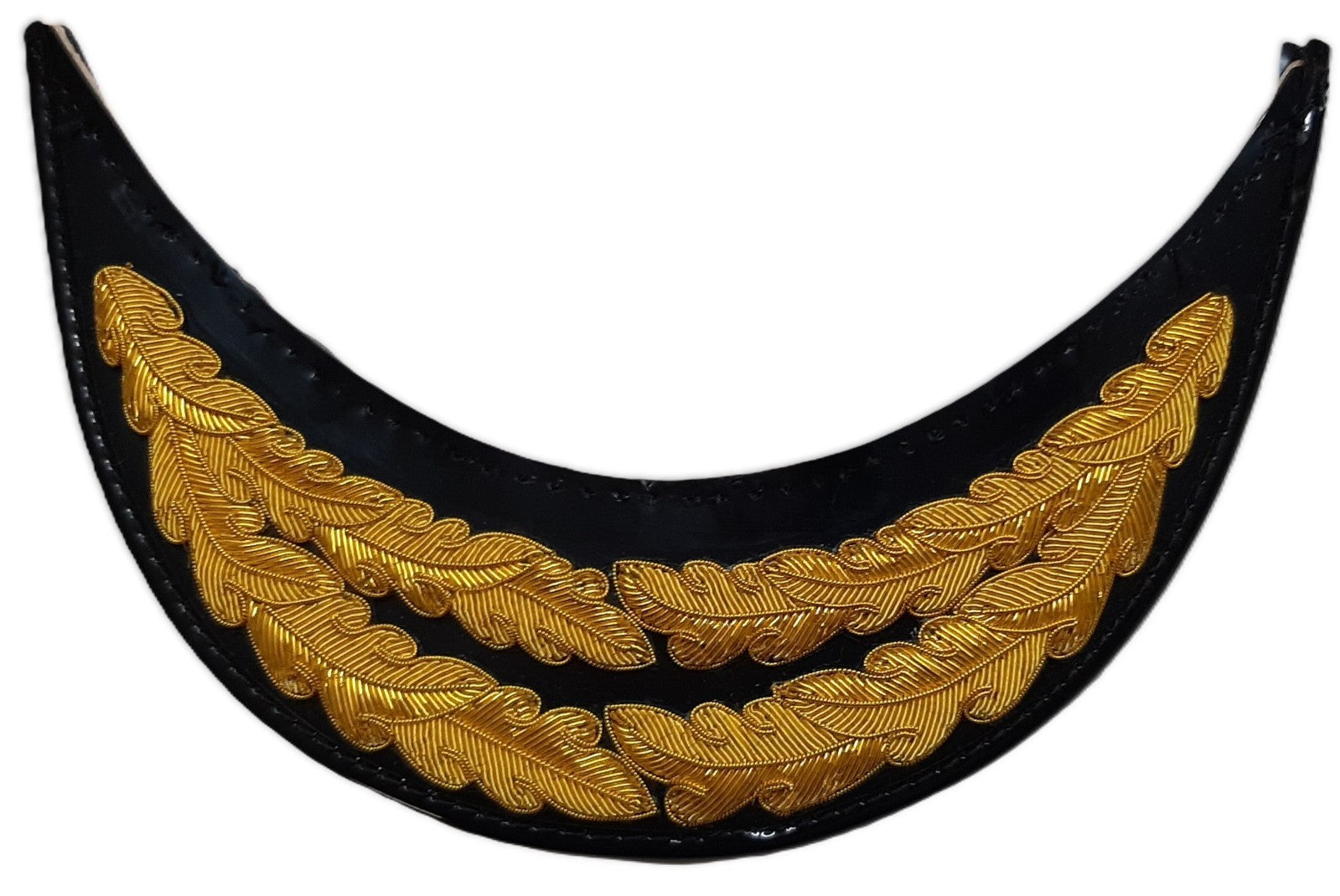 General Officer Peak British Oak Leaf Gold Wire Sprig Dress Hat Visor M