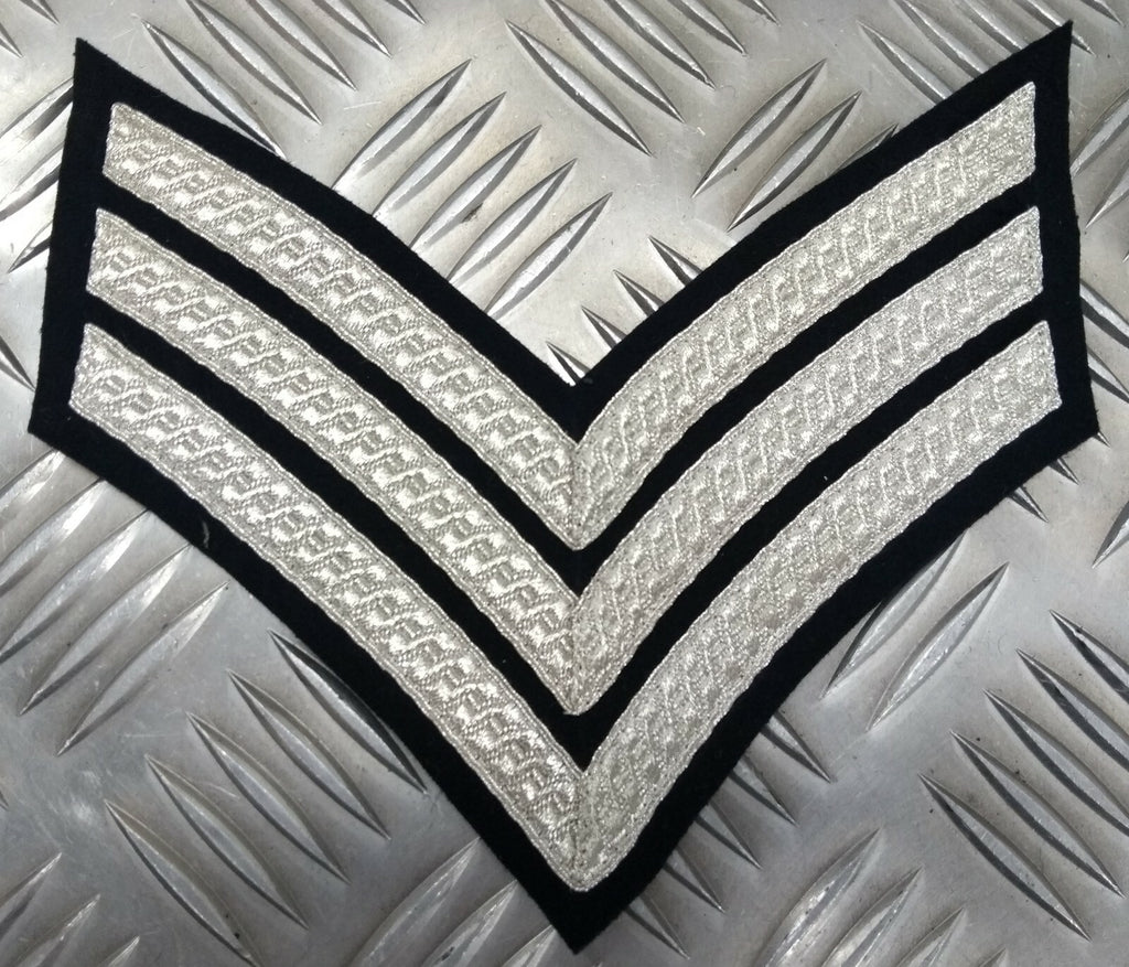 Mess Dress Chevrons Silver Braid On Black