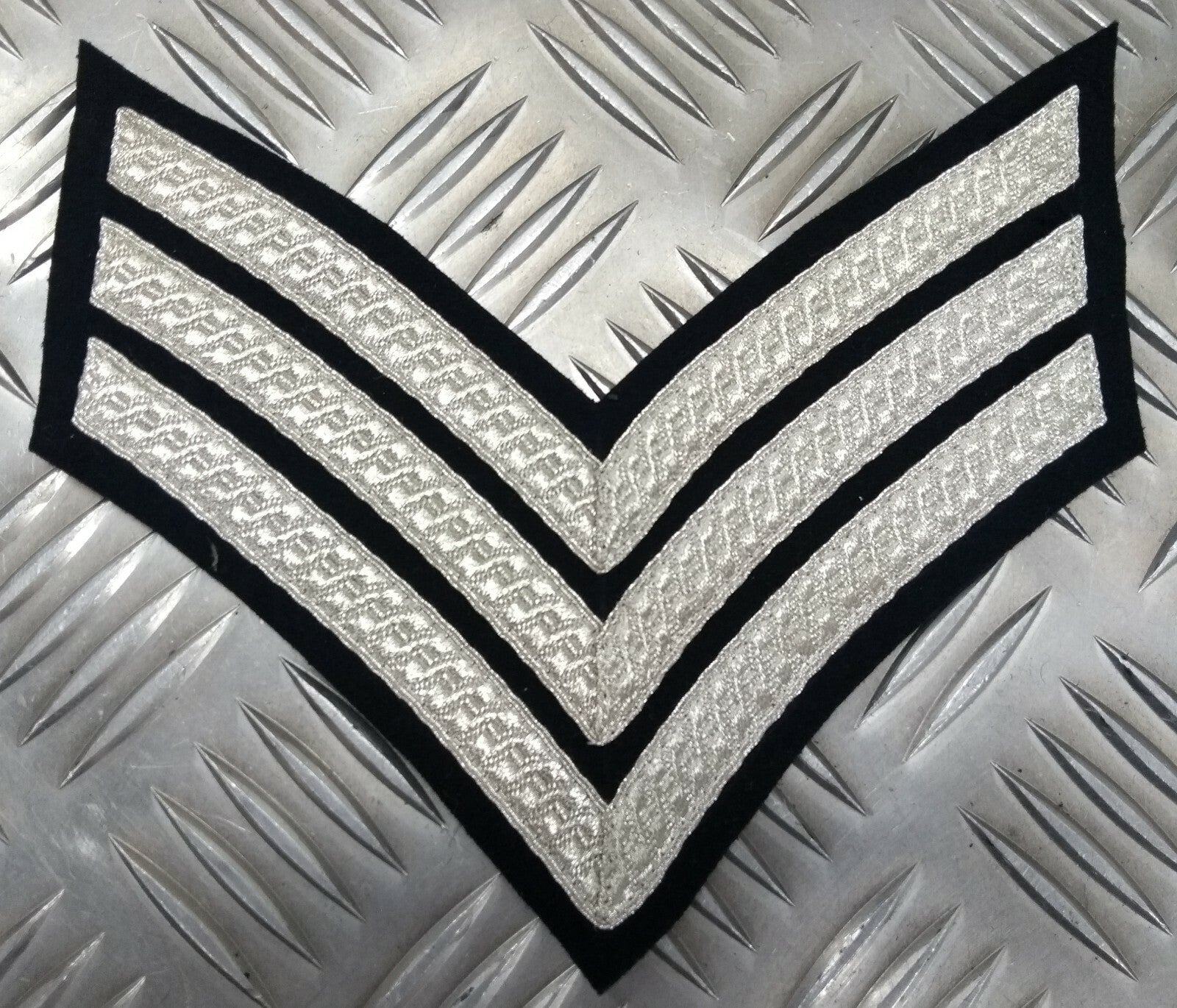 Mess Dress Chevrons Silver Braid On Black