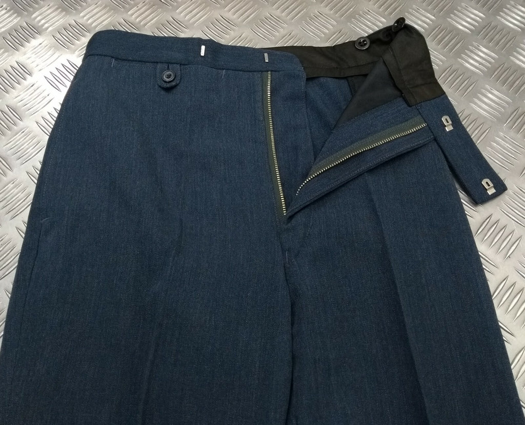 Vintage Trousers Airforce Dress Old Pattern Air Force Blue Grey Colour Waist 28"