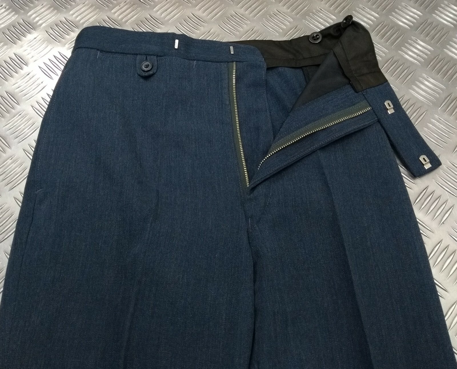 Vintage Trousers Airforce Dress Old Pattern Air Force Blue Grey Colour Waist 28"