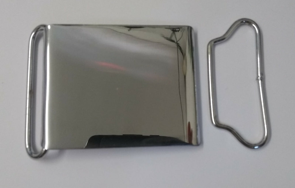 Genuine Issue Plain Chrome Plate Ceremonial Parade Belt Buckle