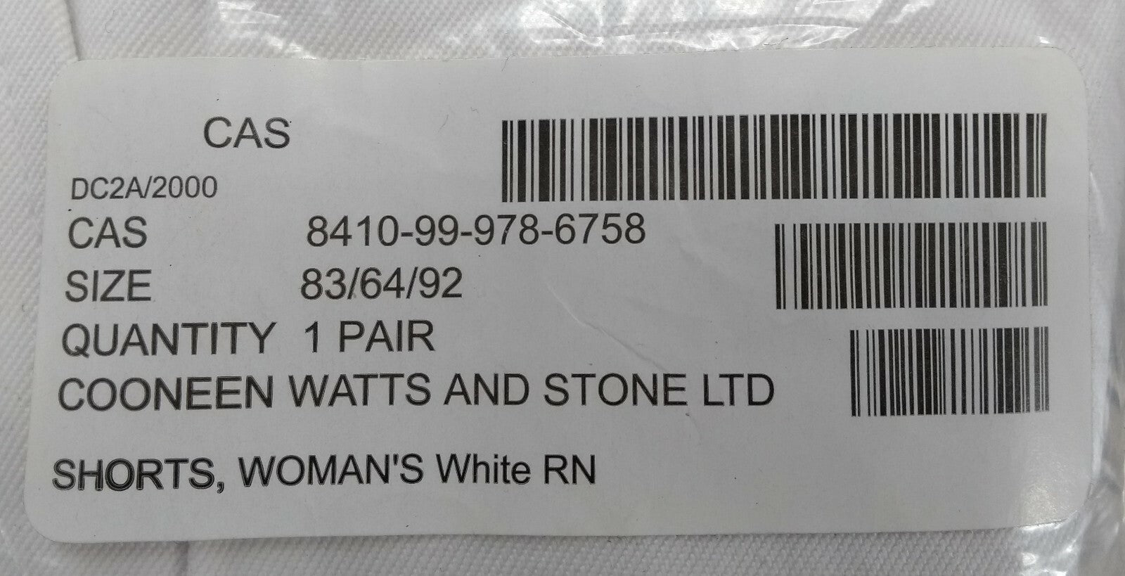WRNS Womens Shorts RN Working Dress White or Blue Royal Navy - NEW