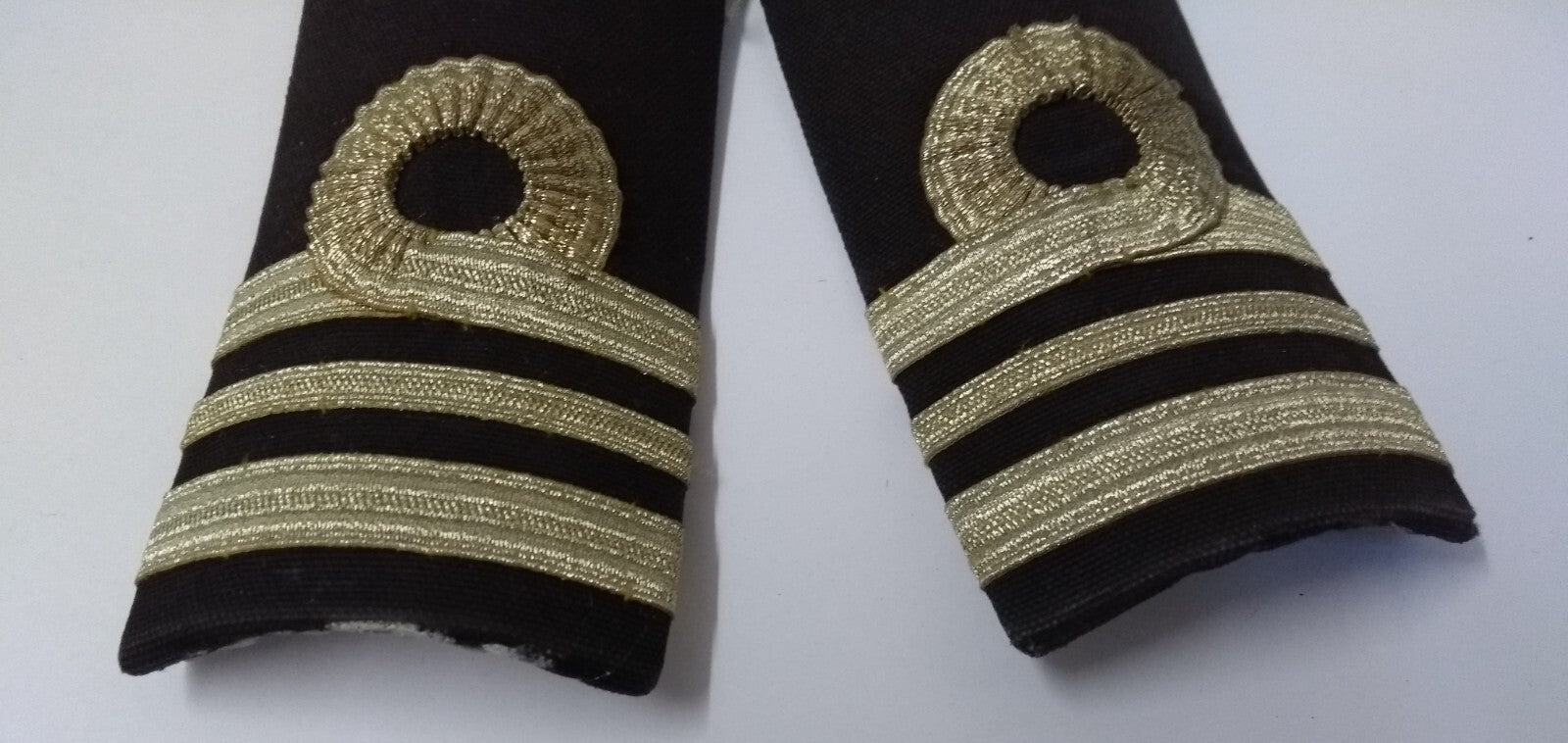Naval Officers Lieutenant Commander Shoulder Boards Epaulette Black Faded Ribbon