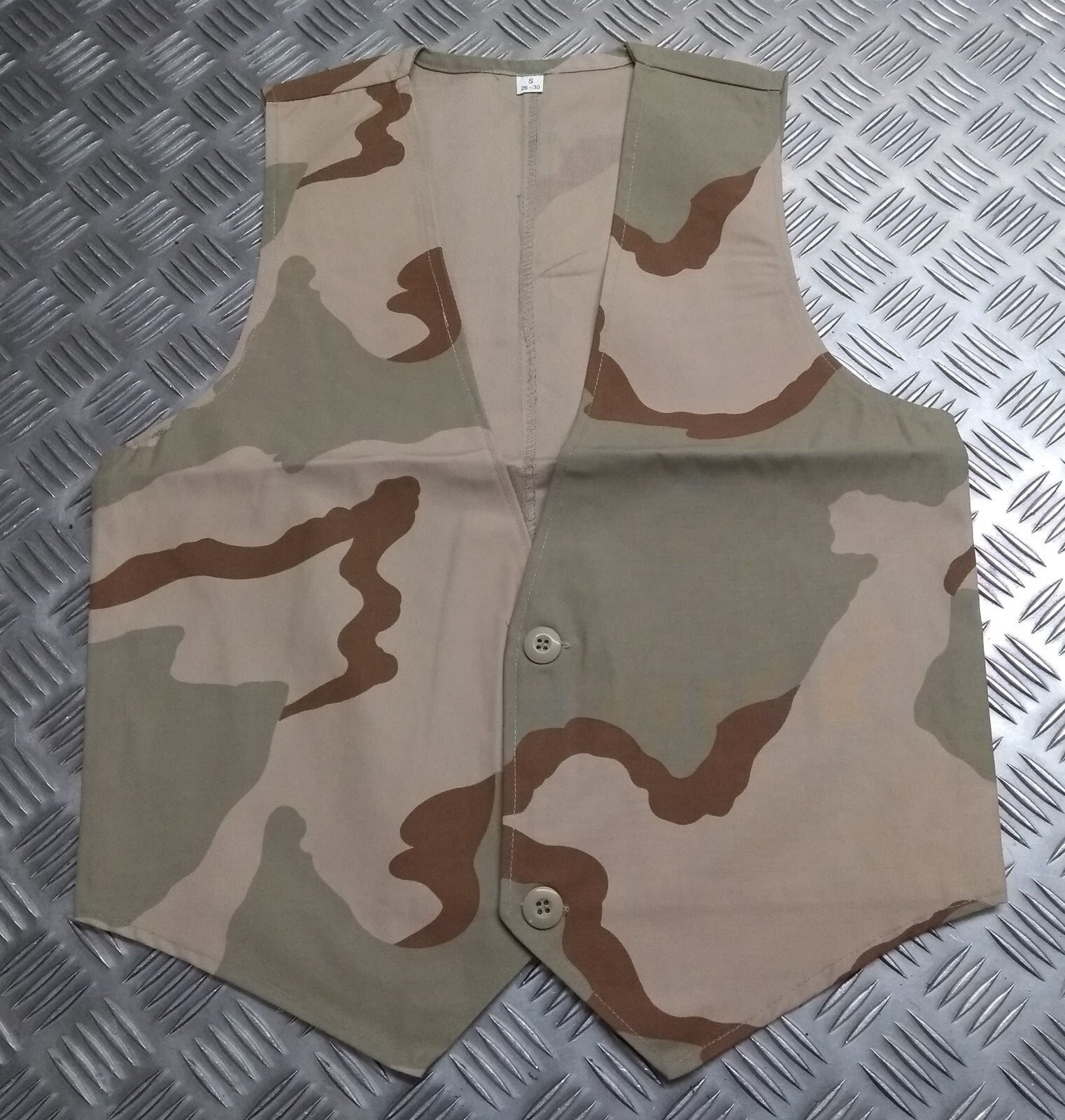 Military Desert Camo Basic Vest Boys Mens U.S Style Multi Tri-Cam Fancy Dress