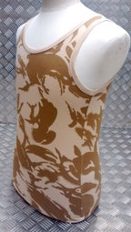 100% Cotton Desert Camo Sleeveless Vest Singlet Tank Top - All Sizes - NEW