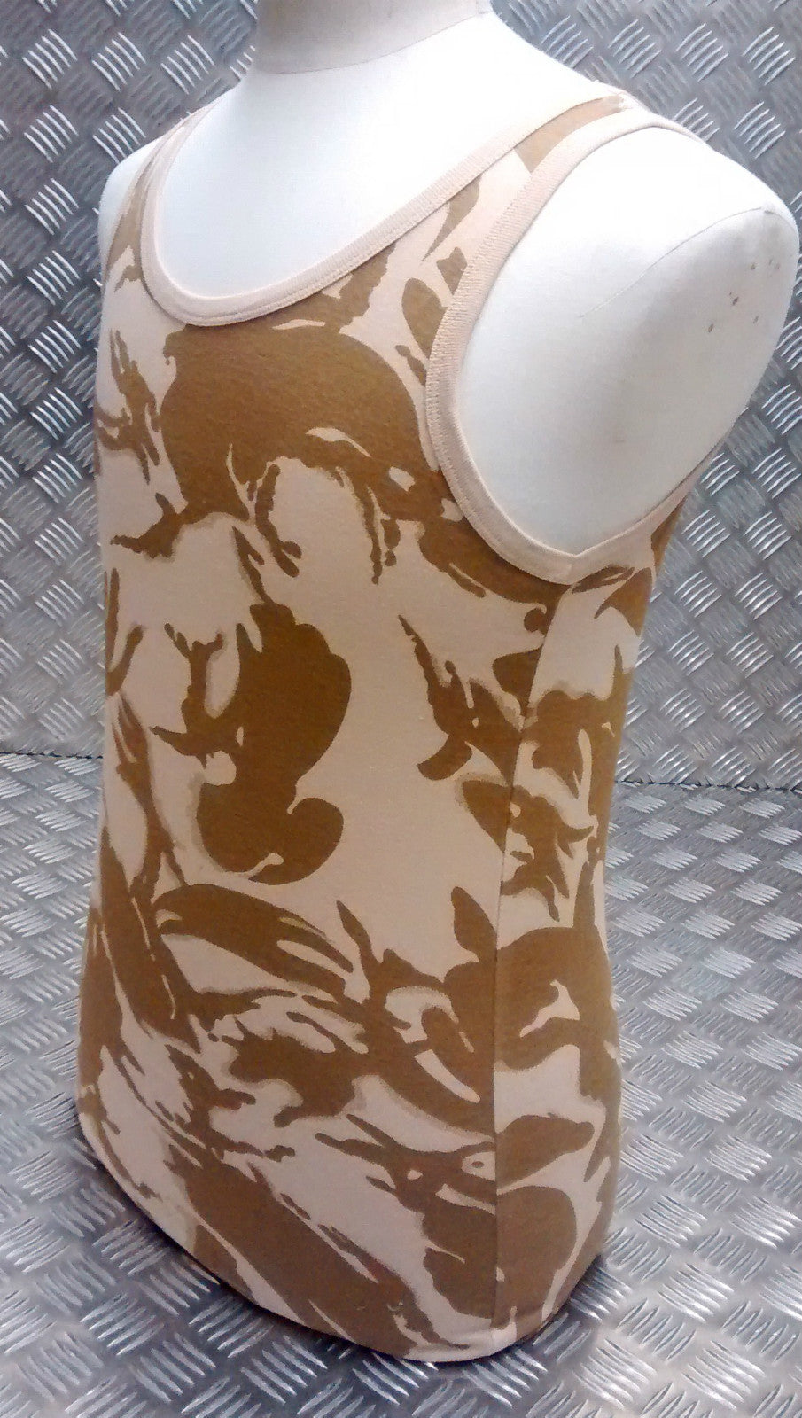 100% Cotton Desert Camo Sleeveless Vest Singlet Tank Top - All Sizes - NEW