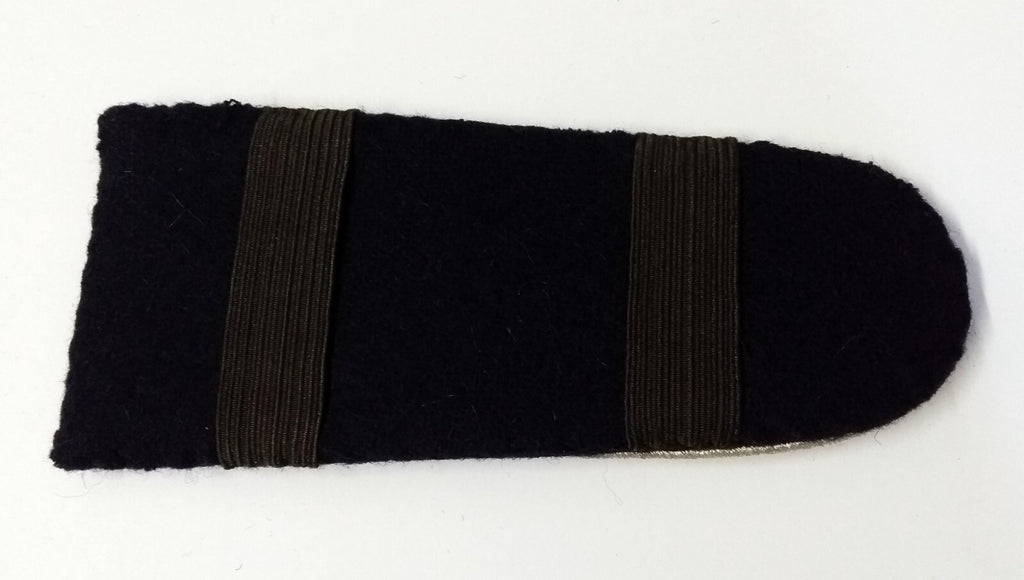 Shoulder Boards Slide On Melton Wool Type With Silver Braided Edging Dark Blue