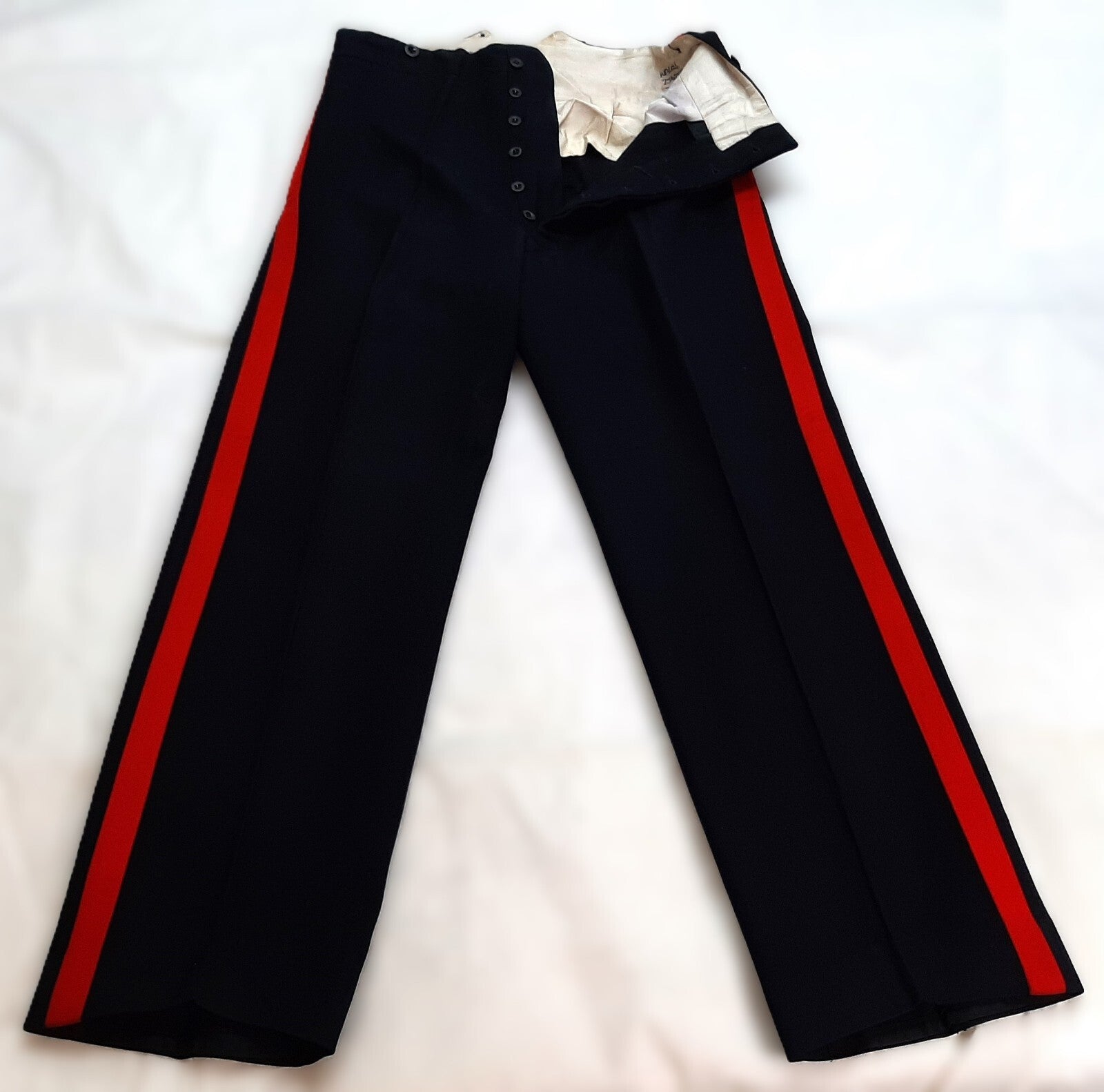 No1 RMAS Trousers British Army Pattern Cadet Officer Dress 1" Red Stripes W34"