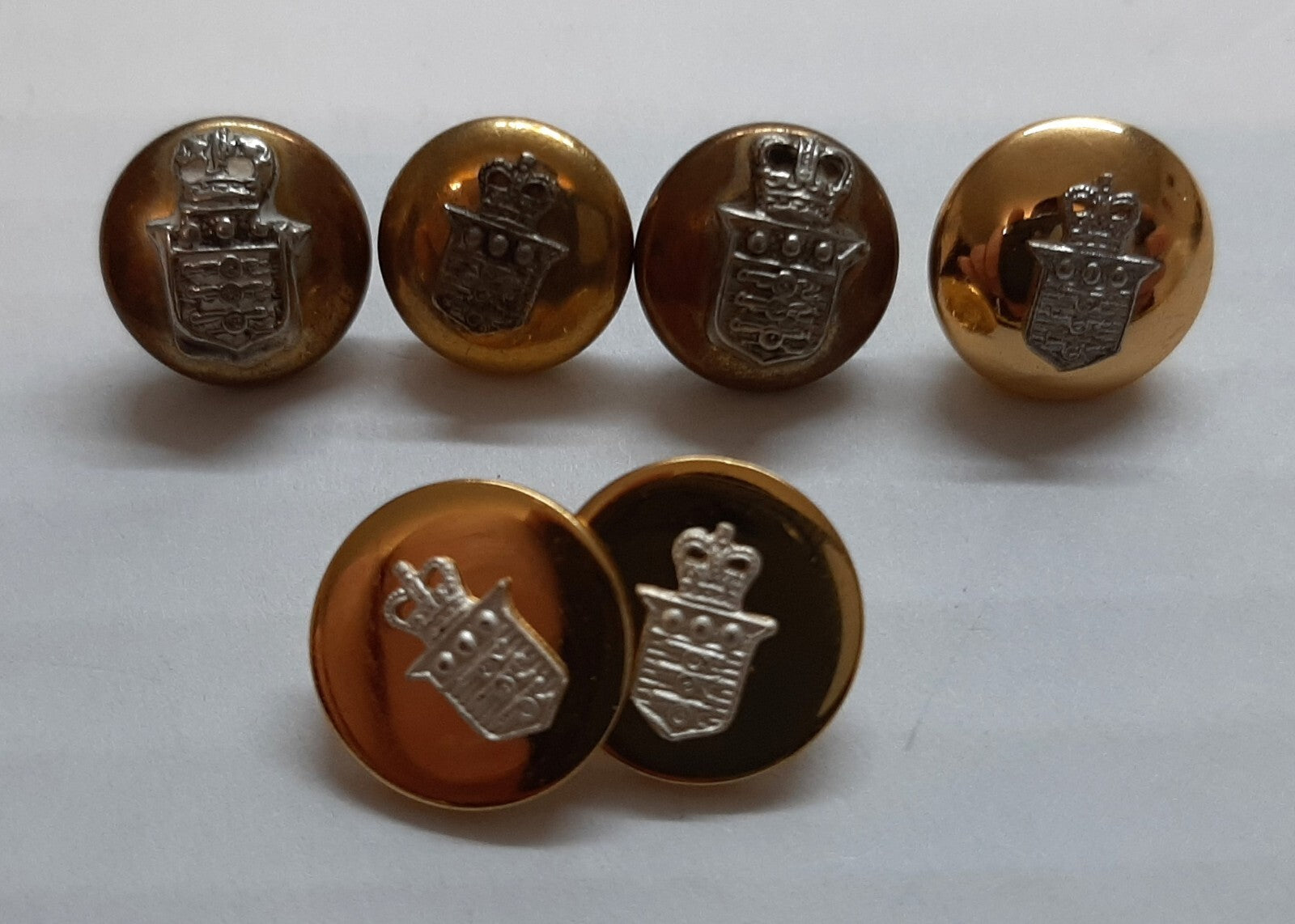 RAOC Army Buttons British Royal Ordnance Corps Assorted Small Size x 6