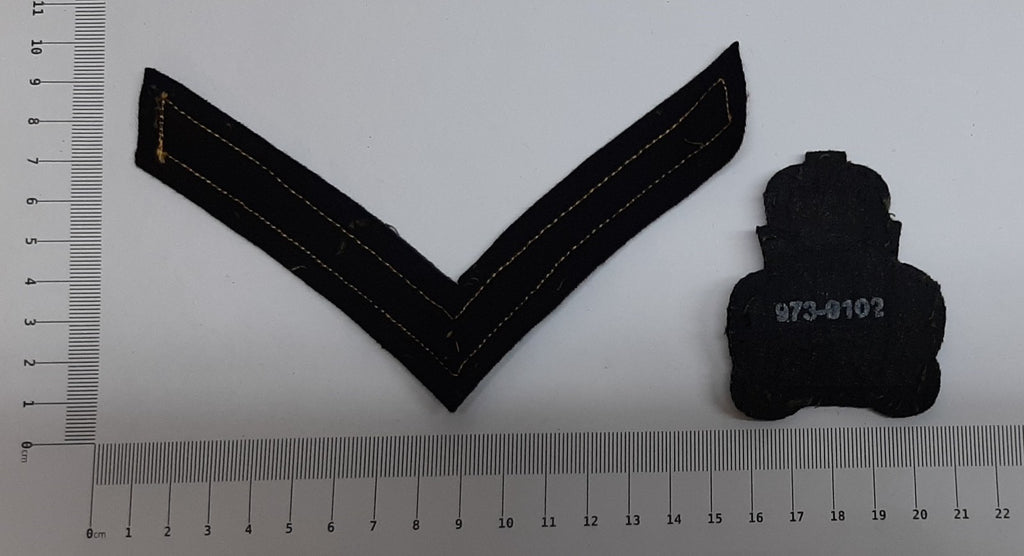 Army Badges No1 Dress 1 Bar Chevron L CPL and Bandsman Lyre Arm Patch No 1 Blues