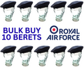 RAF Royal Air Force Berets Wool Knitted With Leather Rim Size 57cm Job Lot x10