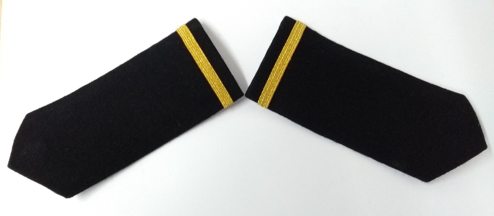 Naval Officers 1 Bar No1 Uniform Shoulder Boards Epaulette Black & Gold Detail