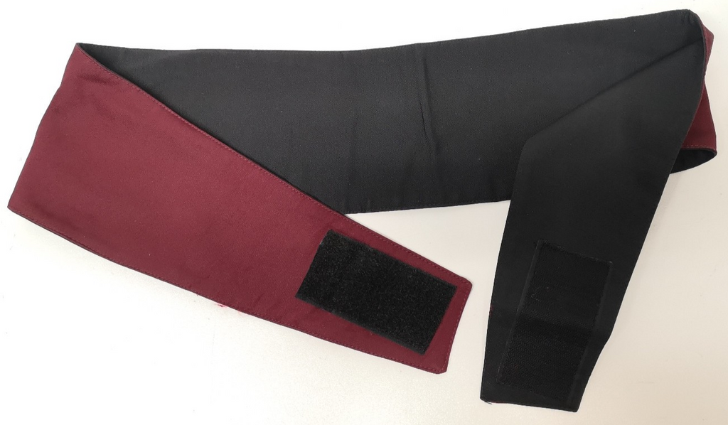 Maroon Cummerbund with Light Blue Stattant Lion Symbol Waist 34-37"