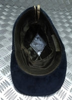 Patey Cap Navy Velvet Covered Hand Made - Navy Hunt Cap Riders Show Cap 59cm