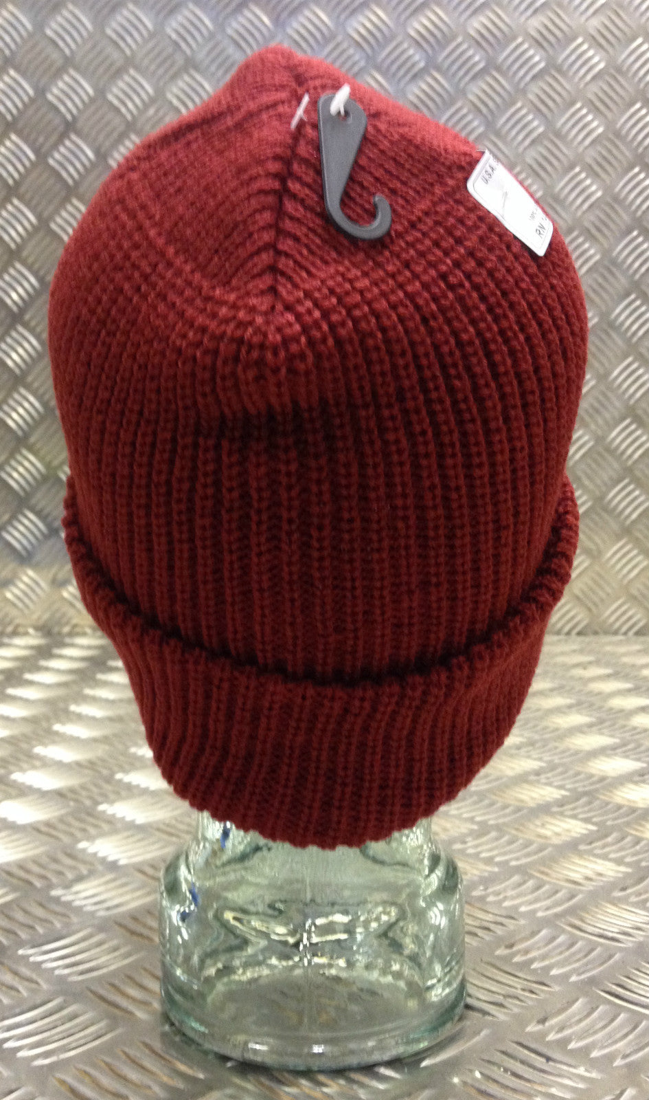Dark Red / Maroon Knitted Beanie Hat / Watch Cap / Woolly Hat - One size - NEW