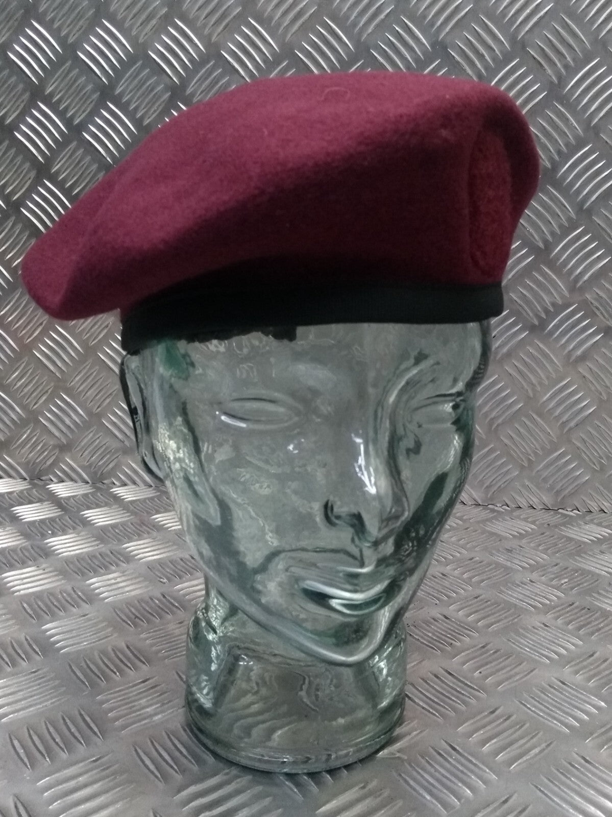 Maroon Beret Wool Genuine Hobson London Manufactures Sample 6 7/8
