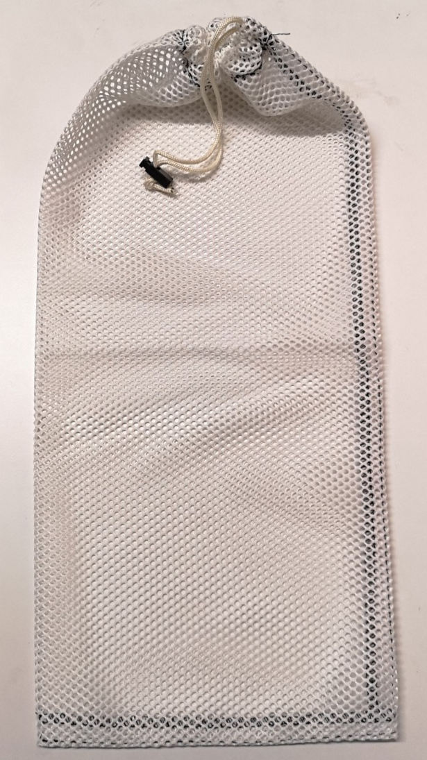 Small White Mesh Laundry / Linen Bag with Drawcord Genuine British