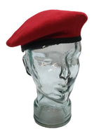 Red Army Beret Goldings UK Pattern Wool / Silky Lining & Petersham Trim 55cm.