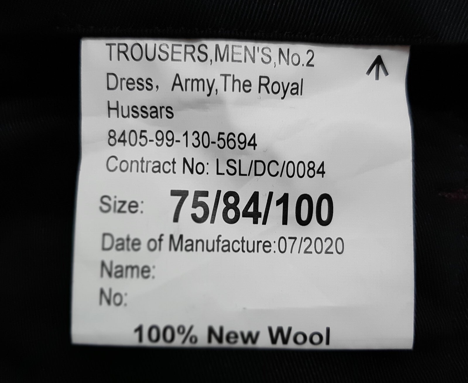 Royal Hussars Trousers British No2 Number Two Dress UK Army (KRH) Size W32" L30"