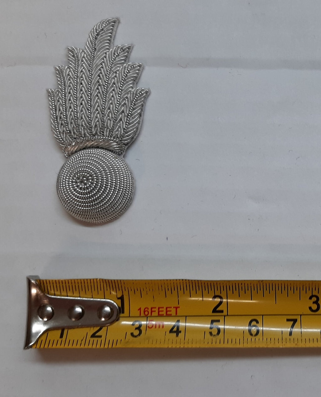 The Honourable Artillery Company NCO Non-Commissioned Officer Silver Grenade Embroidered Collar Badges
