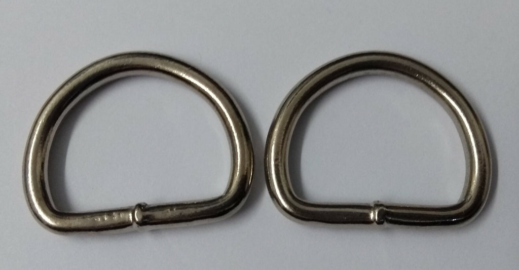 Genuine British Issue 20mm Nickel Plated Metal D Rings X 4 Pieces STD55