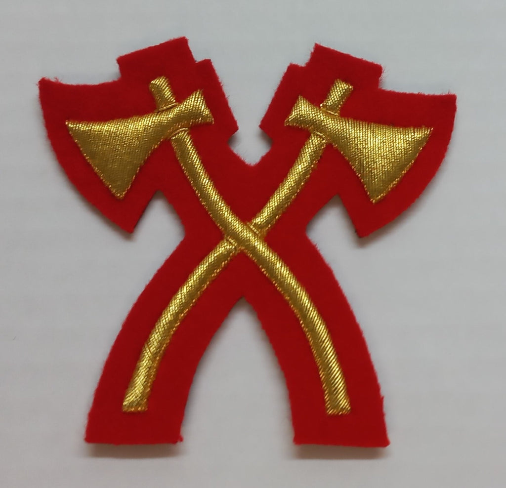No1 Pioneer Dress Badge Red British Embroidered Braided Axes Arm Patch