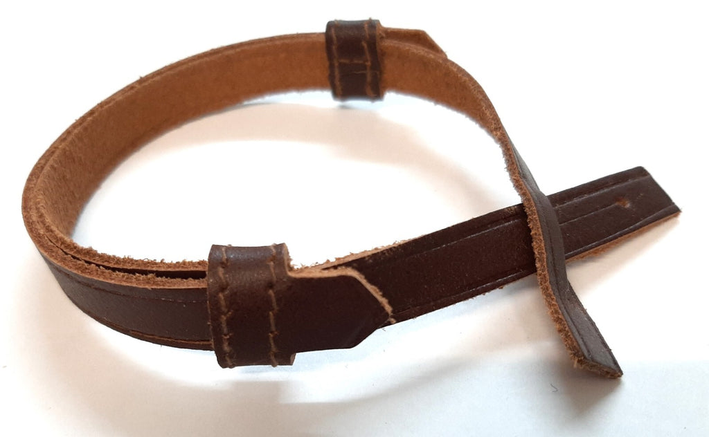 No2 Army Chinstrap Brown Leather Officers Khaki Hat Chin Strap NEW