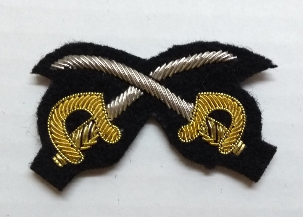 Mess Kit Badge Crossed Swords PTI British Army Hand Embroidered APTC Arm Patch