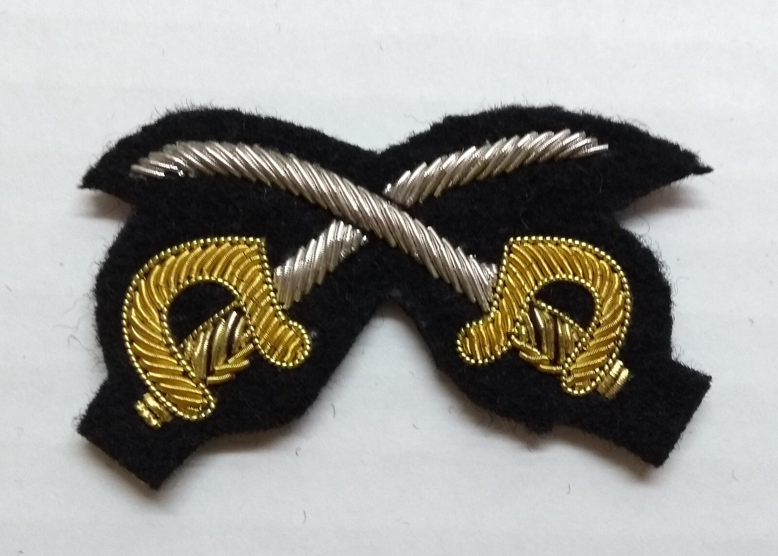 Mess Kit Badge Crossed Swords PTI British Army Hand Embroidered APTC Arm Patch