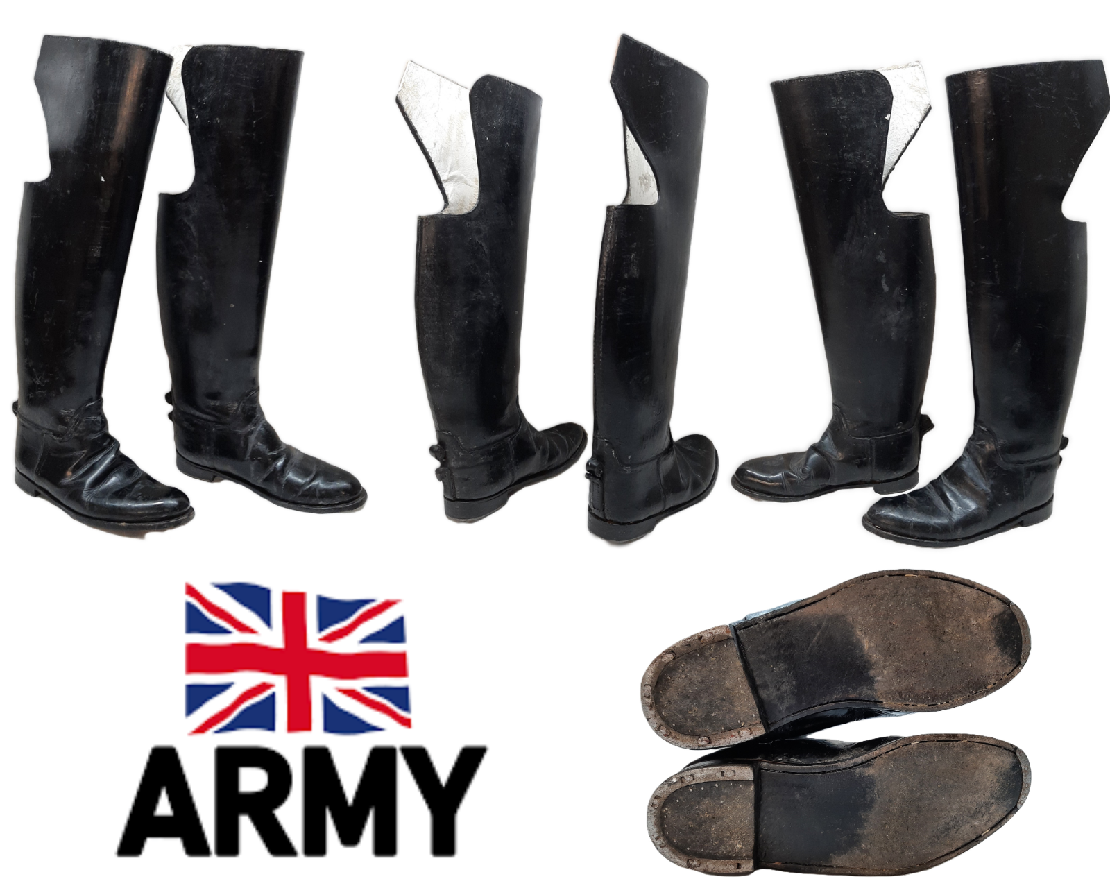 Household Cavalry Knee Length Boots British Army Issue Mounted Regiments Faulty