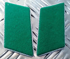 Gorgets Collar / Shoulder Dress Tabs Green With Silver Braided Border New