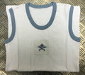 RAF Royal Air Force PTI White Vest With Blue Trim Air Force Training Vest Assorted Sizes