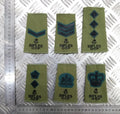 Rifles CCF OD Green Rank Slides Genuine British Army - NEW