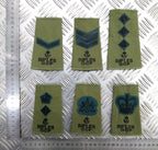 Rifles CCF OD Green Rank Slides Genuine British Army - NEW