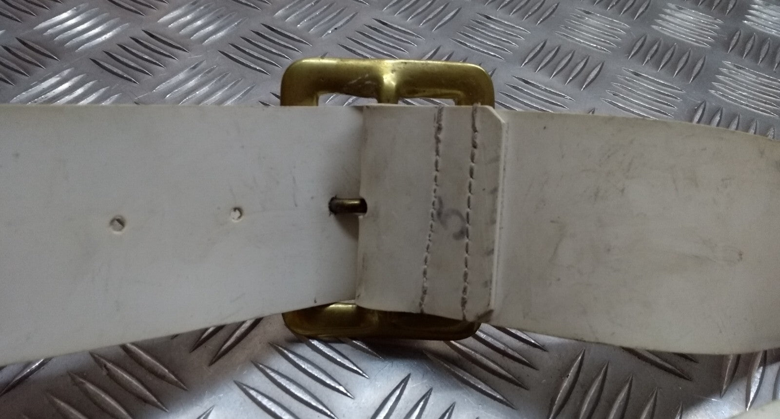 White Sling Drum Strap PVC British & Cavalry Type Bandsmen Cross Belt