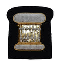 No1 Drummer Badge British Army Embroidered Braided Drum Insignia Patch on Black