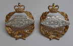 RTR Officer's Insignia Badge Royal Army Tank "Fear Naught" Collar Badges 1 Pair