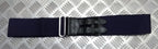 Royal Navy Blue Stable Belt Double Leather Straps & Chrome Slide Adjust Max 34"